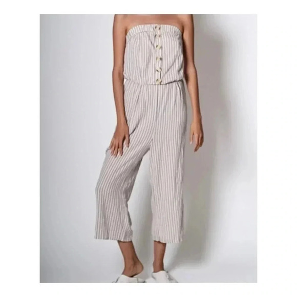 Sam & Lavi Pants - Anthropologie Sam & Lavi Zoey Strapless Jumpsuit